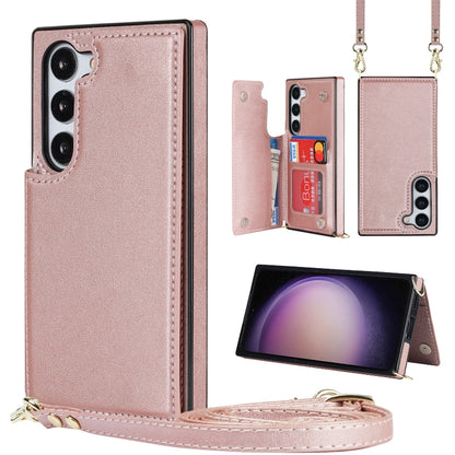 Cross-body Square Double Buckle Flip Card Bag TPU+PU Case, For Samsung Galaxy S23 5G, For Samsung Galaxy S23+ 5G, For Samsung Galaxy S23 Ultra 5G