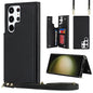 Cross-body Square Double Buckle Flip Card Bag TPU+PU Case, For Samsung Galaxy S23 5G, For Samsung Galaxy S23+ 5G, For Samsung Galaxy S23 Ultra 5G