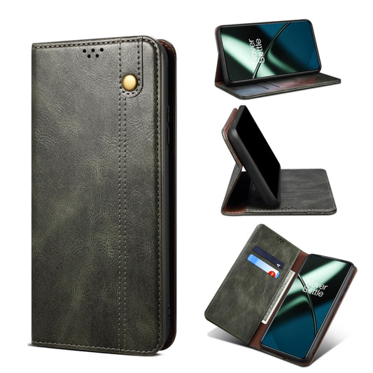 Oil Wax Crazy Horse Texture Leather Phone Case