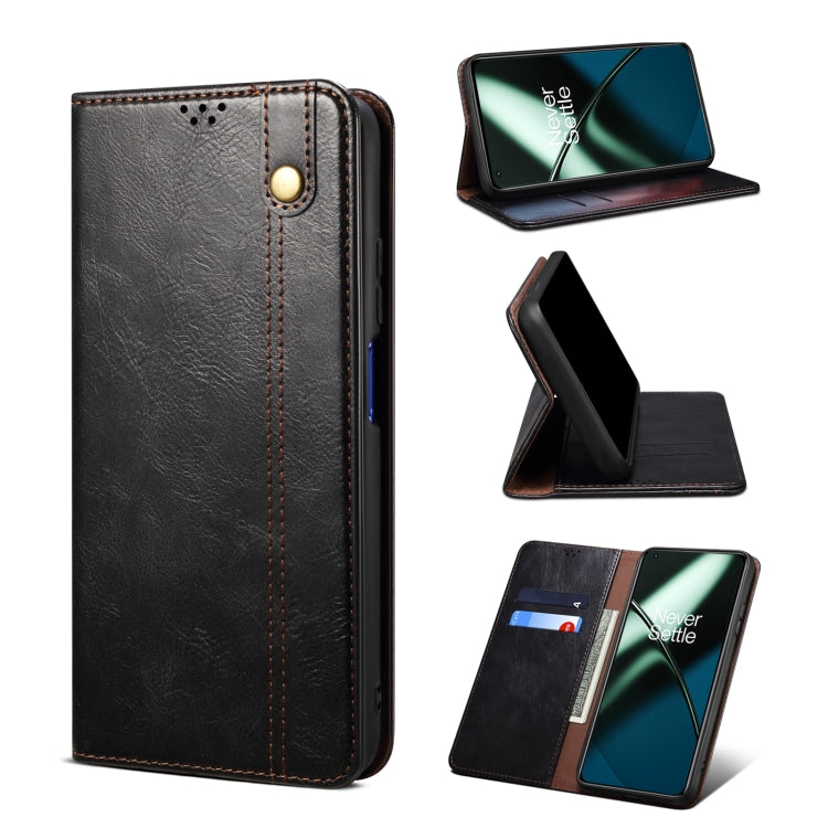 Oil Wax Crazy Horse Texture Leather Phone Case