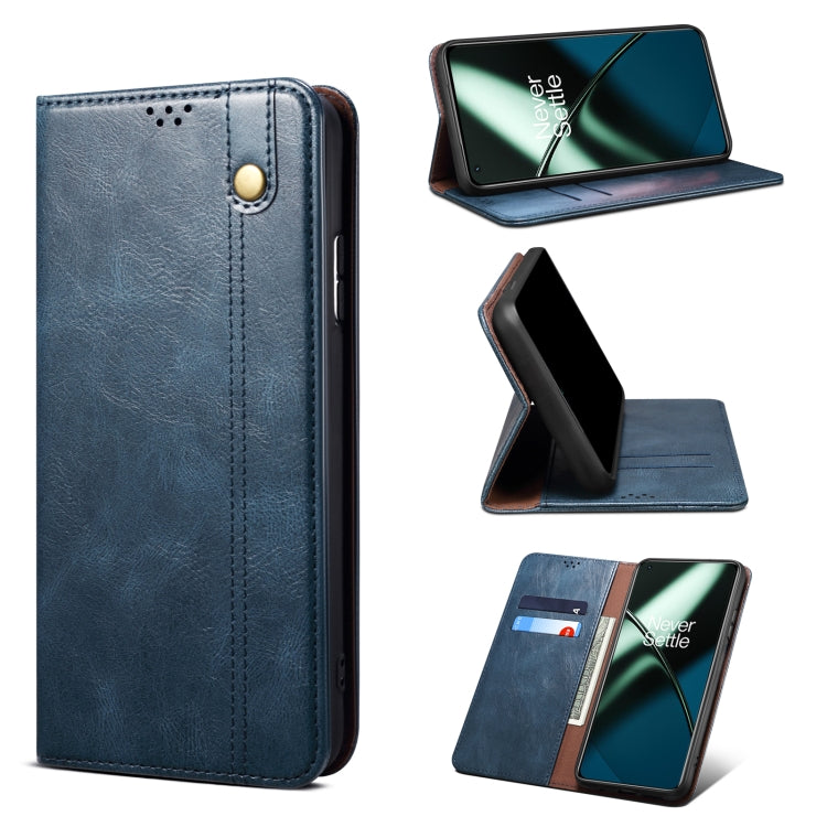 Oil Wax Crazy Horse Texture Leather Phone Case