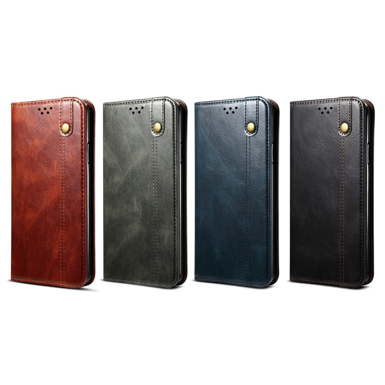 Oil Wax Crazy Horse Texture Leather Phone Case