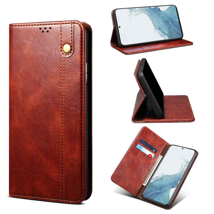 Oil Wax Crazy Horse Texture Leather Phone Case
