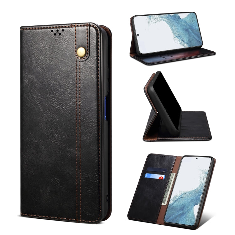 Oil Wax Crazy Horse Texture Leather Phone Case