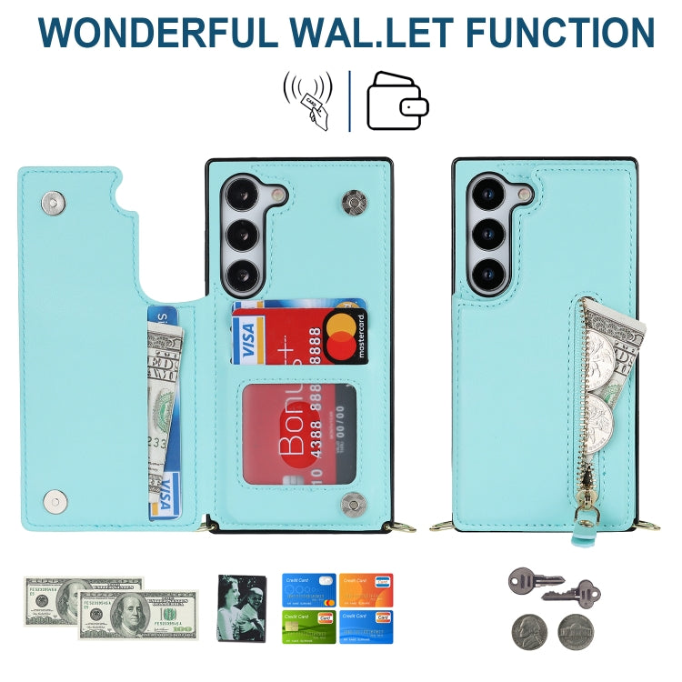 Cross-body Zipper Square Phone Case, For Samsung Galaxy S23 5G, For Samsung Galaxy S23+ 5G, For Samsung Galaxy S23 Ultra 5G