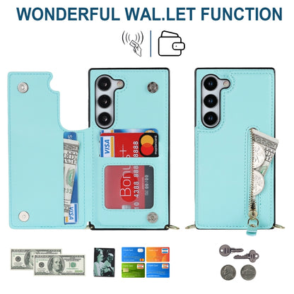 Cross-body Zipper Square Phone Case, For Samsung Galaxy S23 5G, For Samsung Galaxy S23+ 5G, For Samsung Galaxy S23 Ultra 5G