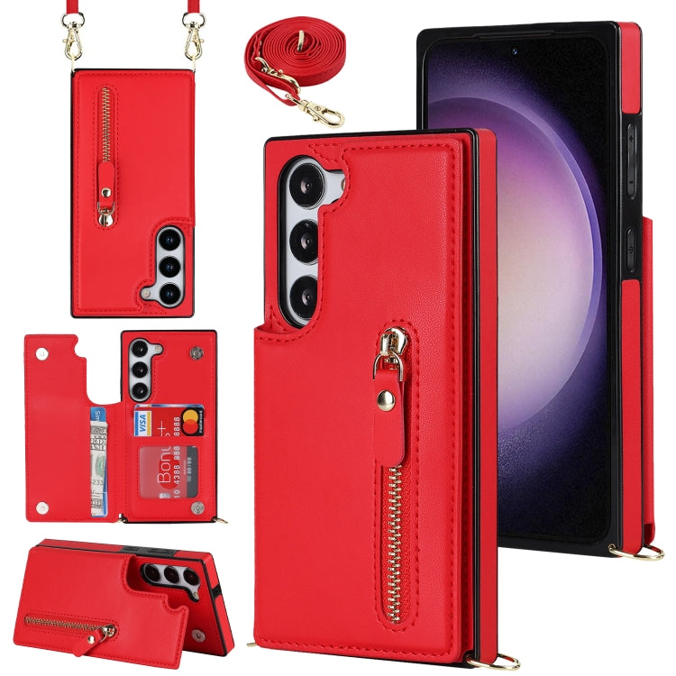 Cross-body Zipper Square Phone Case, For Samsung Galaxy S23 5G, For Samsung Galaxy S23+ 5G, For Samsung Galaxy S23 Ultra 5G