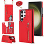 Cross-body Zipper Square Phone Case, For Samsung Galaxy S23 5G, For Samsung Galaxy S23+ 5G, For Samsung Galaxy S23 Ultra 5G