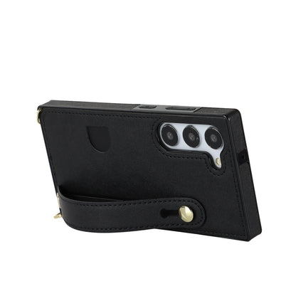 Cross-body Wristband Holder Square Phone Case, For Samsung Galaxy S23 5G, For Samsung Galaxy S23+ 5G, For Samsung Galaxy S23 Ultra 5G