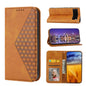 Cubic Grid Calf Texture Magnetic Closure Leather Phone Case, For Google Pixel 7A