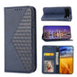 Cubic Grid Calf Texture Magnetic Closure Leather Phone Case, For Google Pixel 7A