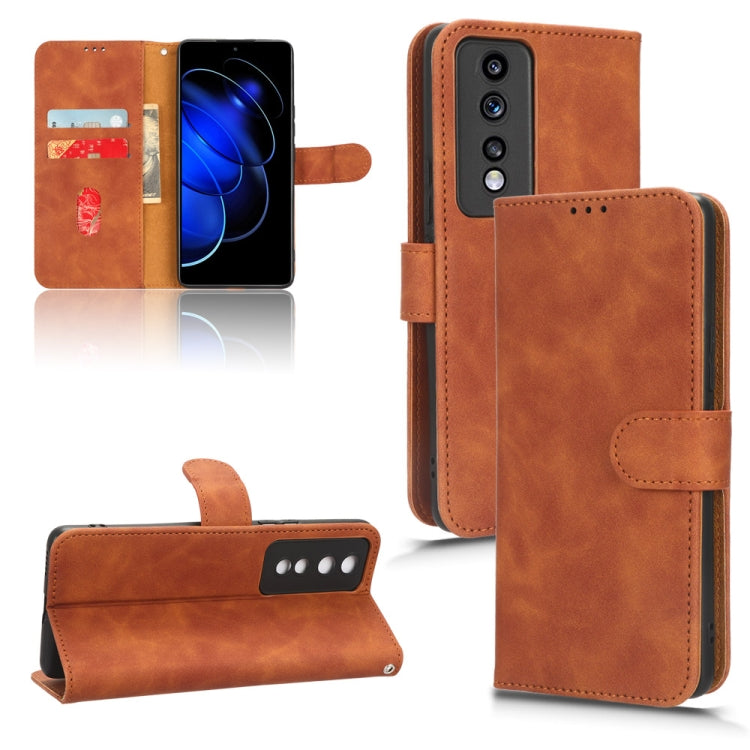 Skin Feel Magnetic Flip Leather Phone Case