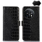 Crocodile Top Layer Cowhide RFID Leather Phone Case