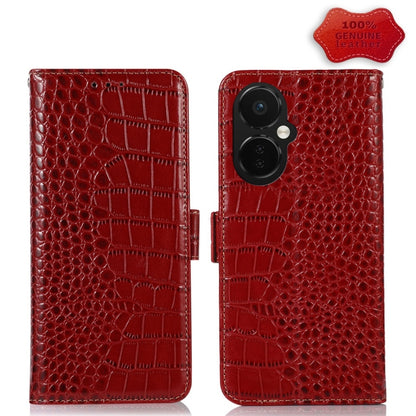 Crocodile Top Layer Cowhide RFID Leather Phone Case