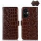 Crocodile Top Layer Cowhide RFID Leather Phone Case