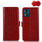 Crocodile Top Layer Cowhide RFID Leather Phone Case