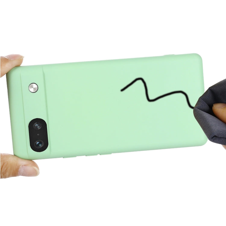 Pure Color Liquid Silicone Shockproof Phone Case, For Google Pixel 7a