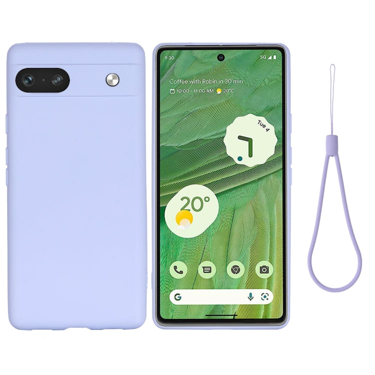 Pure Color Liquid Silicone Shockproof Phone Case, For Google Pixel 7a
