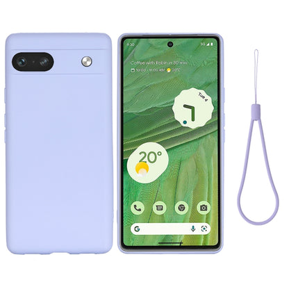 Pure Color Liquid Silicone Shockproof Phone Case, For Google Pixel 7a
