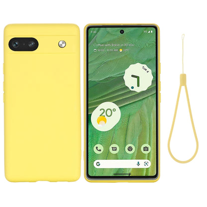 Pure Color Liquid Silicone Shockproof Phone Case, For Google Pixel 7a