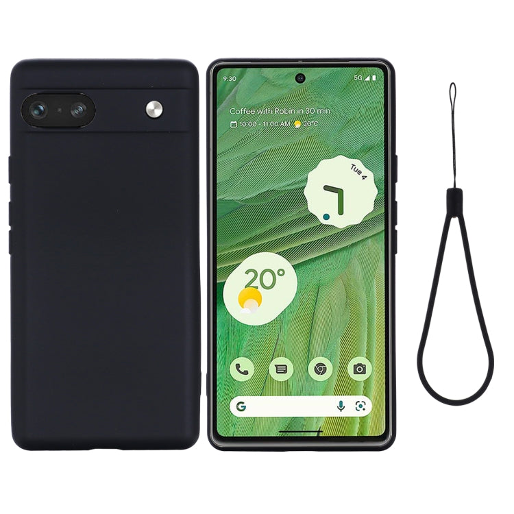 Pure Color Liquid Silicone Shockproof Phone Case, For Google Pixel 7a