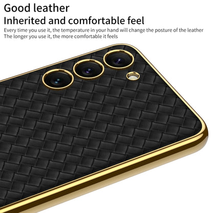 GKK Weave Texture Electroplating PU Protective Phone Case, For Samsung Galaxy S23+ 5G