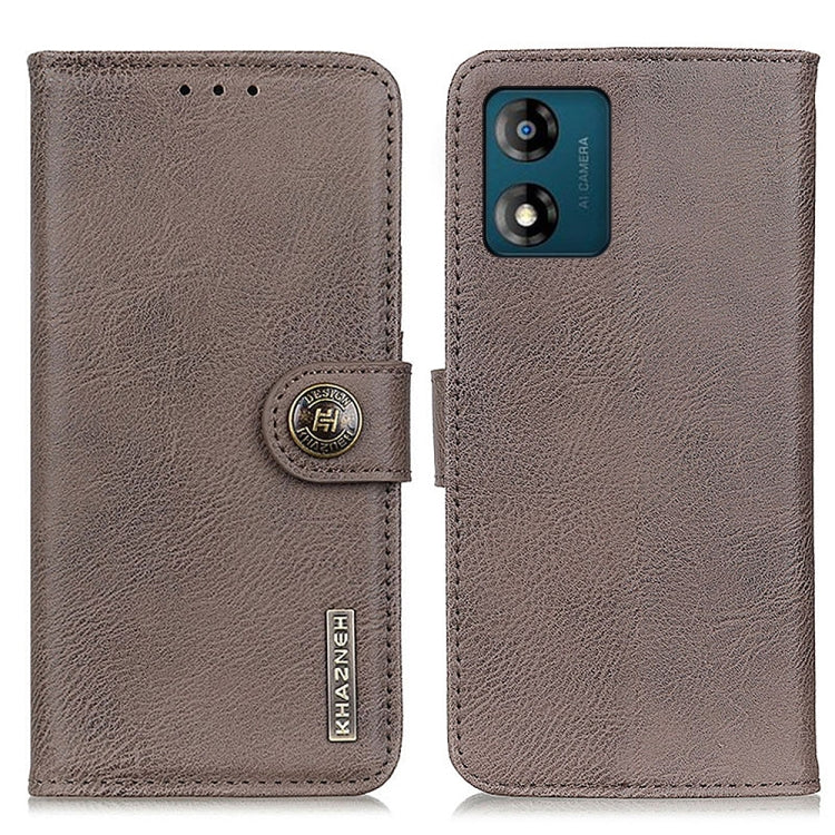 KHAZNEH Cowhide Texture Flip Leather Phone Case