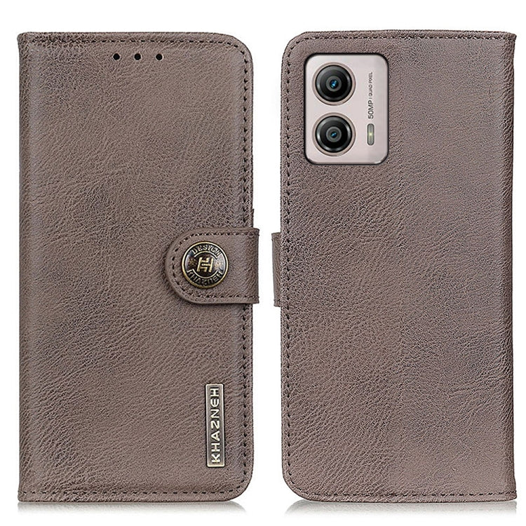 KHAZNEH Cowhide Texture Flip Leather Phone Case