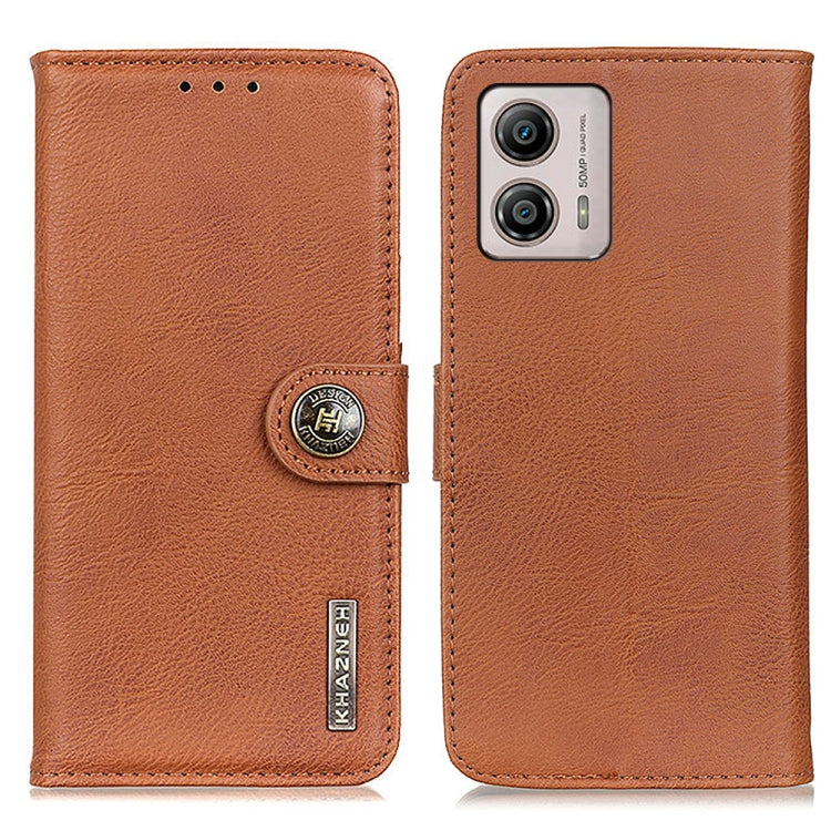 KHAZNEH Cowhide Texture Flip Leather Phone Case