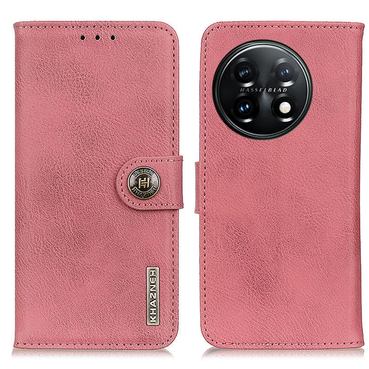 KHAZNEH Cowhide Texture Flip Leather Phone Case