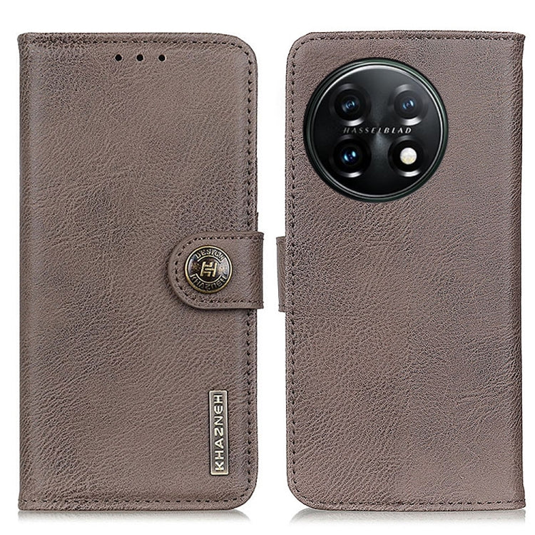 KHAZNEH Cowhide Texture Flip Leather Phone Case
