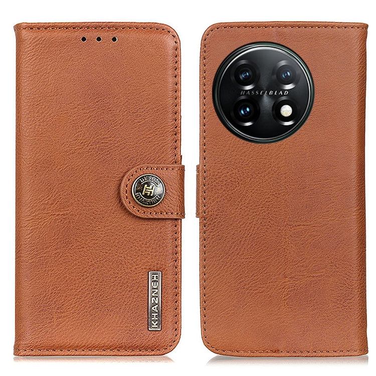 KHAZNEH Cowhide Texture Flip Leather Phone Case
