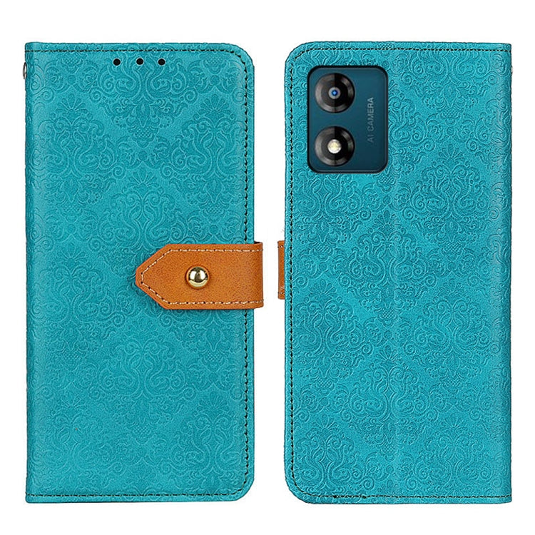 European Floral Embossed Flip Leather Phone Case