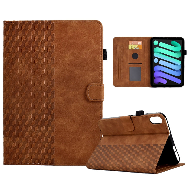 Rhombus Embossed Leather Smart Tablet Case, For iPad mini 6 / mini 2024, For iPad mini 6