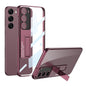 For Samsung Galaxy S23 5G GKK Electroplating Full Coverage Protective Phone Case with Holder