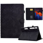 For Samsung Galaxy Tab S7 T870 / S8 X700 Rhombus Embossed Leather Smart Tablet Case