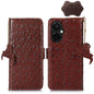 For OnePlus Nord CE 3 Lite Ostrich Pattern Genuine Leather RFID Phone Case