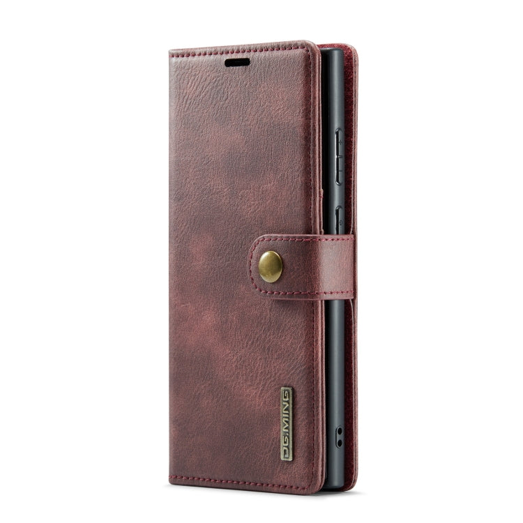 DG.MING Crazy Horse Texture Detachable Magnetic Leather Case, For Samsung Galaxy S23 Ultra 5G