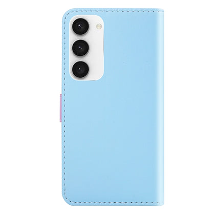 Tricolor Stitching Flip Leather Phone Case, For Samsung Galaxy S23 5G, For Samsung Galaxy S23+ 5G, For Samsung Galaxy S23 Ultra 5G, For Samsung Galaxy A14 5G, For Samsung Galaxy A54 5G, For OPPO A17