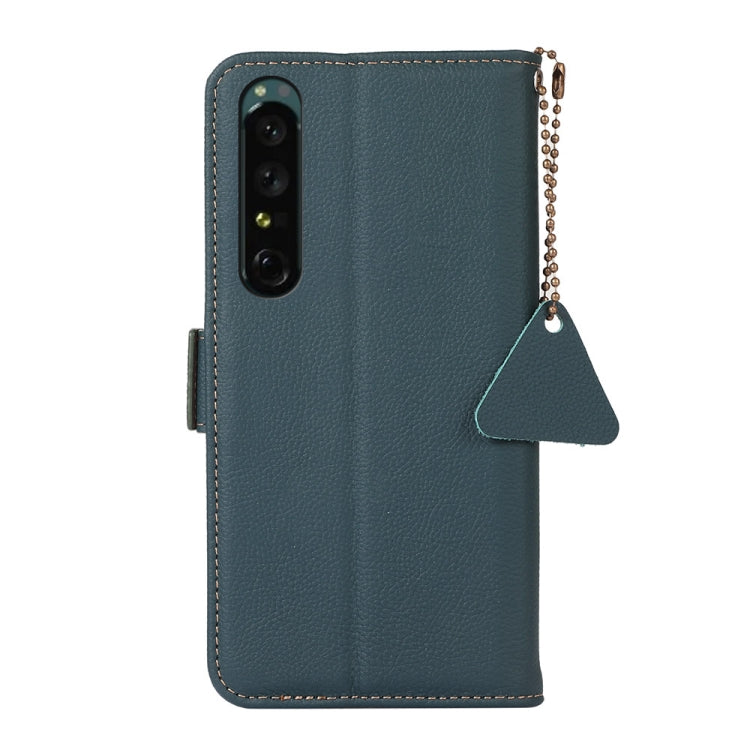 Side-Magnetic TJ Genuine Leather RFID Phone Case, For Sony Xperia 1 IV, For Sony Xperia 10 IV