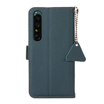 Side-Magnetic TJ Genuine Leather RFID Phone Case, For Sony Xperia 1 IV, For Sony Xperia 10 IV
