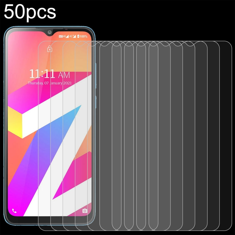 50pcs 0.26mm 9H 2.5D Tempered Glass Film