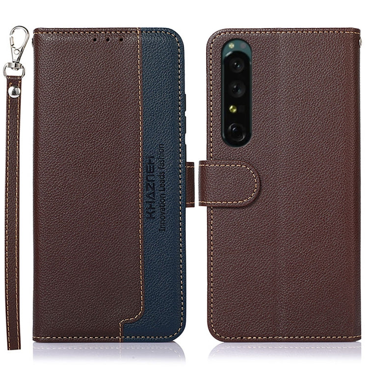 KHAZNEH Litchi Texture Leather RFID Phone Case