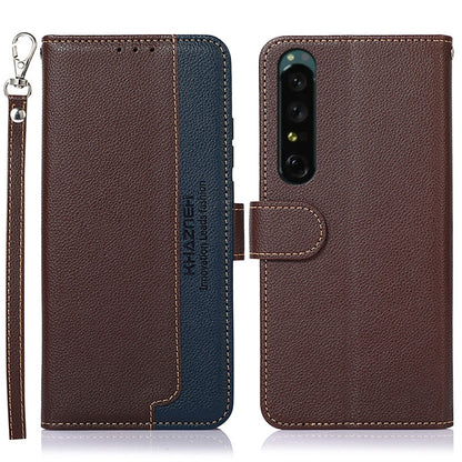 KHAZNEH Litchi Texture Leather RFID Phone Case