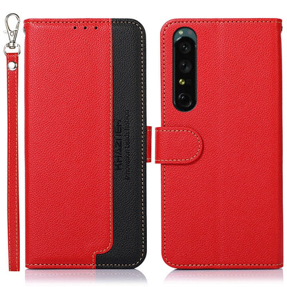 KHAZNEH Litchi Texture Leather RFID Phone Case
