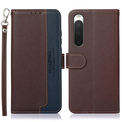 KHAZNEH Litchi Texture Leather RFID Phone Case