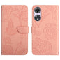 HT03 Skin Feel Butterfly Embossed Flip Leather Phone Case