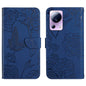 HT03 Skin Feel Butterfly Embossed Flip Leather Phone Case