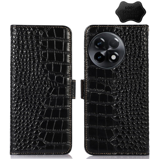 Crocodile Top Layer Cowhide Leather Phone Case