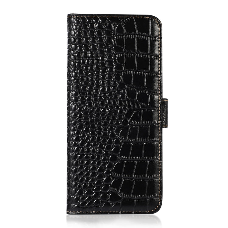 Crocodile Top Layer Cowhide Leather Phone Case, For OnePlus Ace 2 5G, For Xiaomi Redmi 12C / 11A